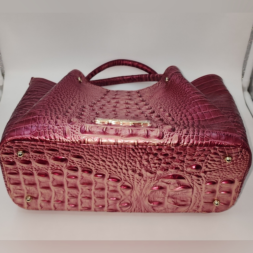 Brahmin Small Mallory Satchel in Lotus Melbourne - Picture 8 of 12